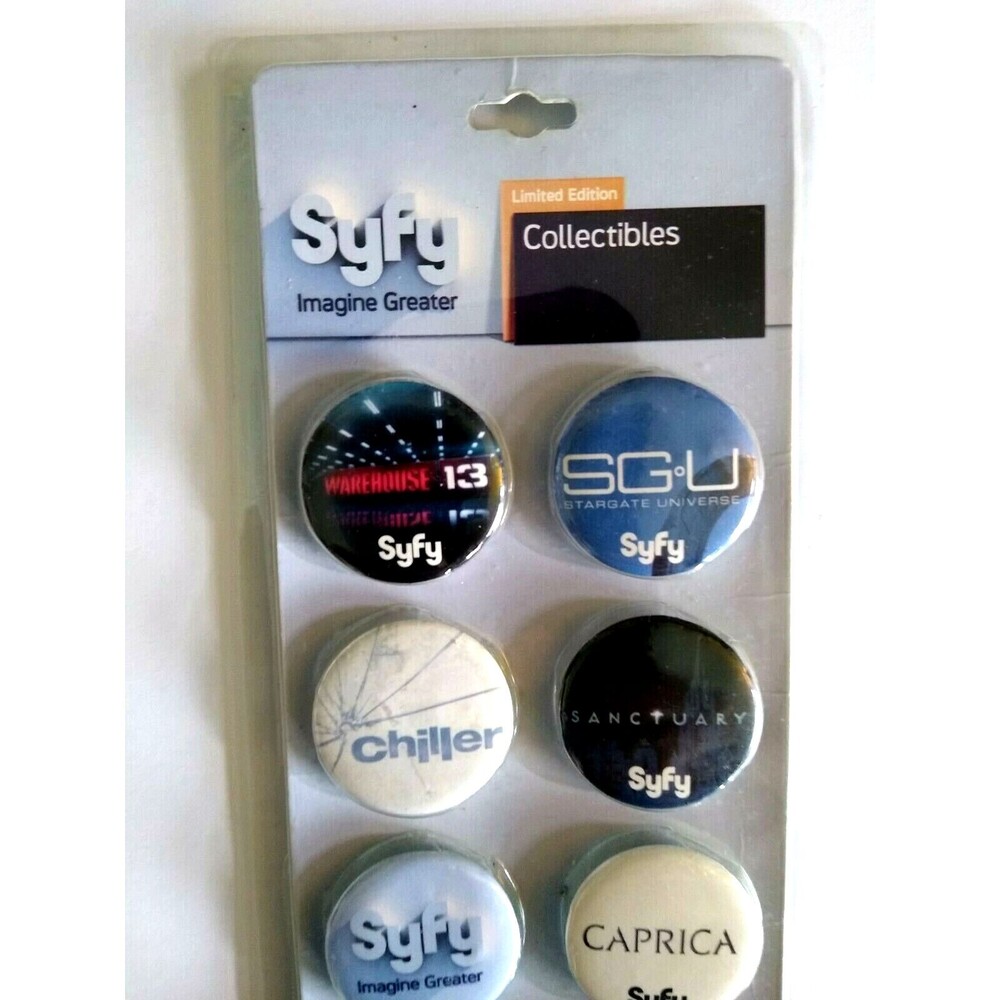 10 SyFy Pinback Button Badges Ghost Hunters Chiller Eureka Stargate Caprica - Picture 2 of 7